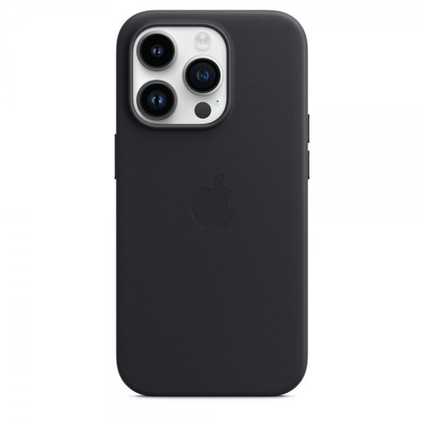 Apple Original iPhone 14 Pro Skal Leather Case MagSafe Midnatt