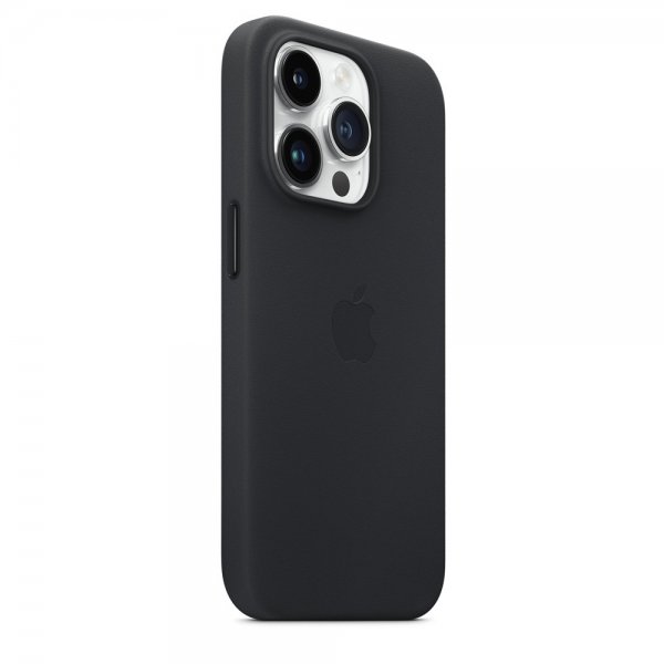 Apple Original iPhone 14 Pro Skal Leather Case MagSafe Midnatt