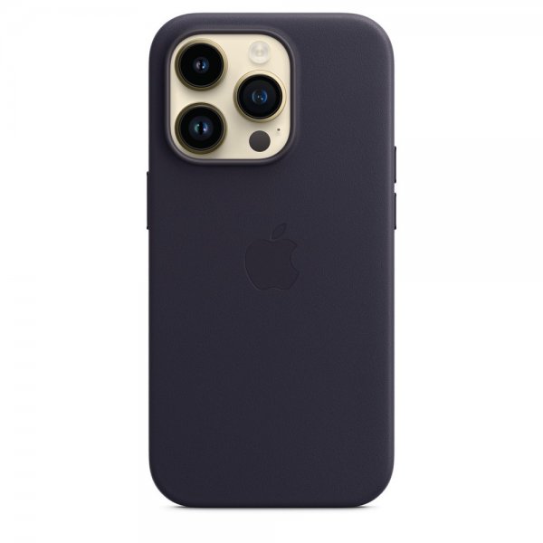 Apple Original iPhone 14 Pro Skal Leather Case MagSafe Ink