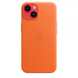 Apple Original iPhone 14 Skal Leather Case MagSafe Orange