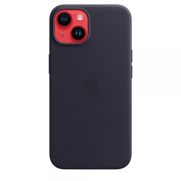 Apple Original iPhone 14 Skal Leather Case MagSafe Ink