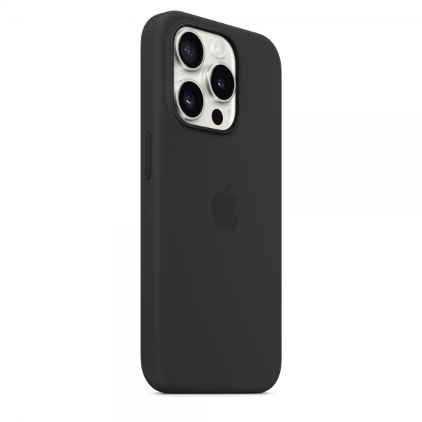 Apple Original iPhone 15 Pro Skal Silikon MagSafe Svart