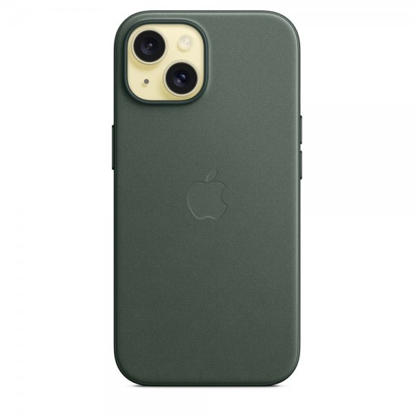 Apple Original iPhone 15 Skal FineWoven MagSafe Vintergrön