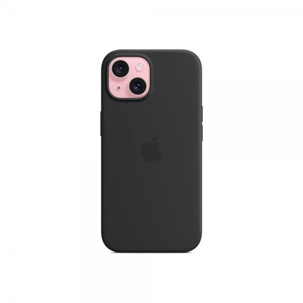Apple Original iPhone 15 Skal Silicone Case MagSafe Svart