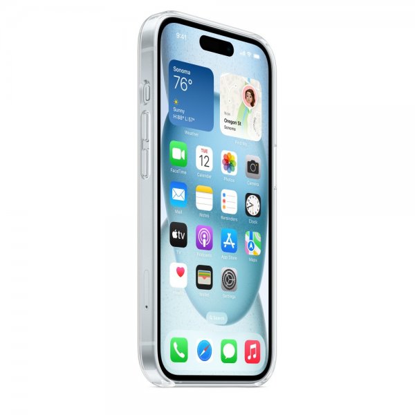 Apple Original iPhone 15 Skal Transparent MagSafe Klar