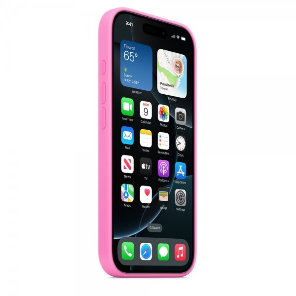 Apple Original iPhone 16 Pro Max Skal Silicone Case MagSafe Peony