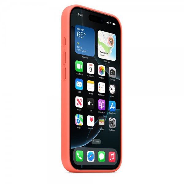 Apple Original iPhone 16 Pro Max Skal Silicone Case MagSafe Tangerine