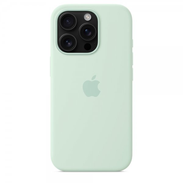 Apple Original iPhone 16 Pro Skal Silicone Case MagSafe Aquamarine