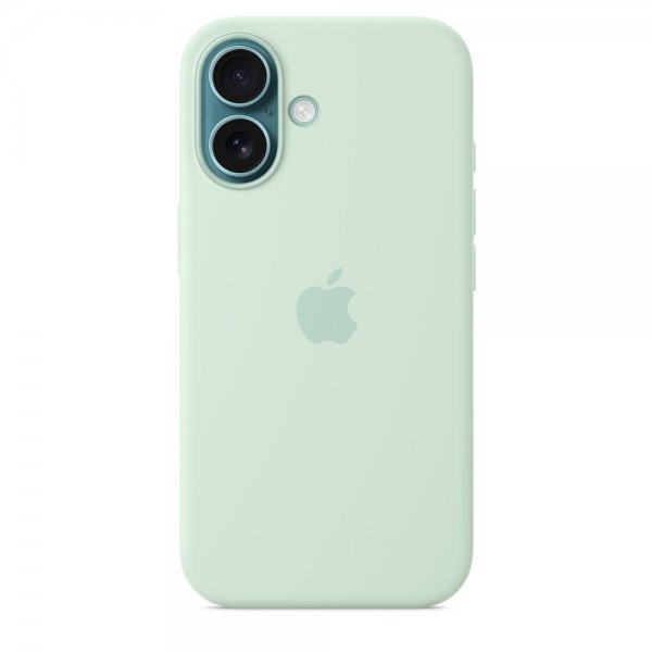 Apple Original iPhone 16 Skal Silicone Case MagSafe Aquamarine
