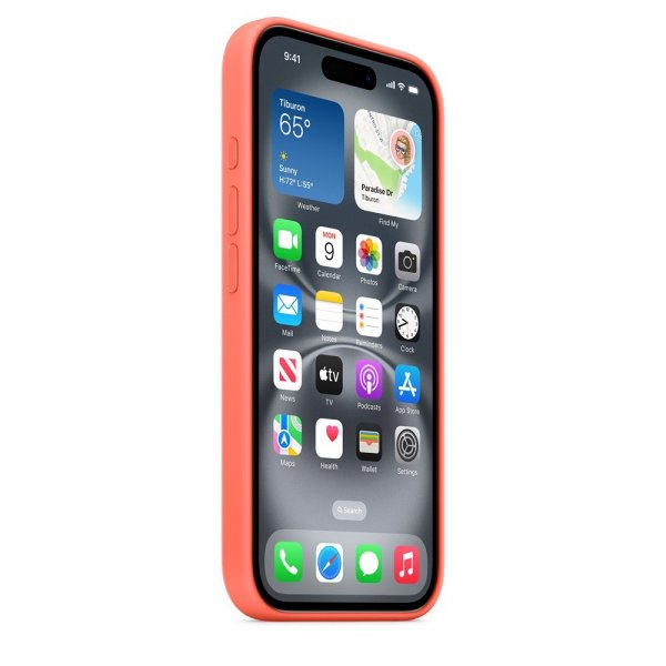 Apple Original iPhone 16 Skal Silicone Case MagSafe Tangerine