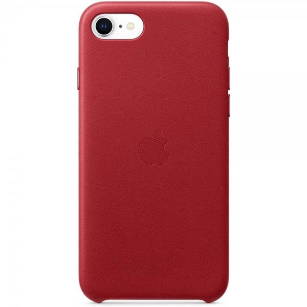 Apple Original iPhone 7/8/SE Skal Leather Case Röd