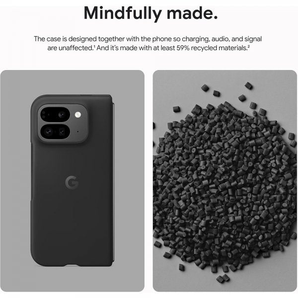 Google Original Pixel 9 Pro Fold Skal Silikon Obsidian