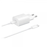 Samsung Original Väggladdare 25W med Type C till Type C-kabel Vit