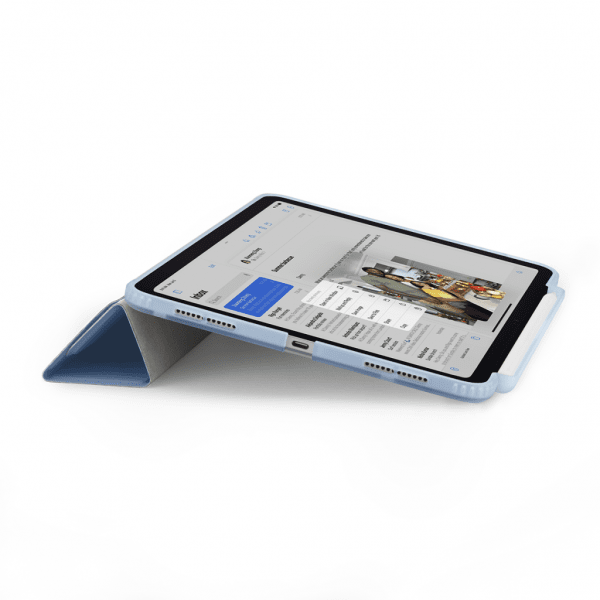 Pipetto iPad Air 11 (M2/M3/M4) Fodral Origami No3 Pencil Case Ljusblå