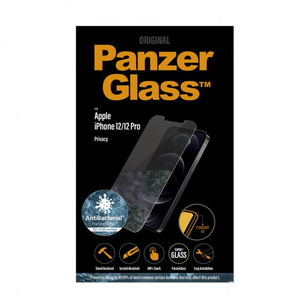PanzerGlass iPhone 12/iPhone 12 Pro Skärmskydd Standard Fit Privacy