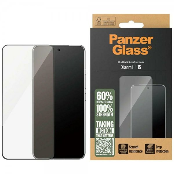 PanzerGlass Xiaomi 15 Skärmskydd Ultra-Wide Fit