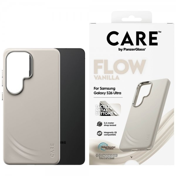 CARE by PanzerGlass Samsung Galaxy S26 Ultra Skal Flow MagSafe Vanilla