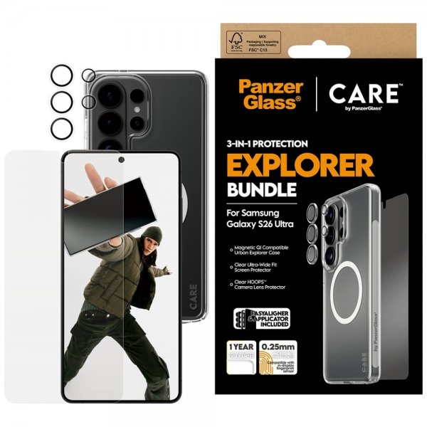 PanzerGlass Samsung Galaxy S26 Ultra 3-in-1 Protection Bundle