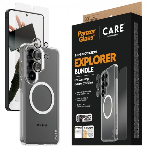 PanzerGlass Samsung Galaxy S26 Ultra 3-in-1 Protection Bundle