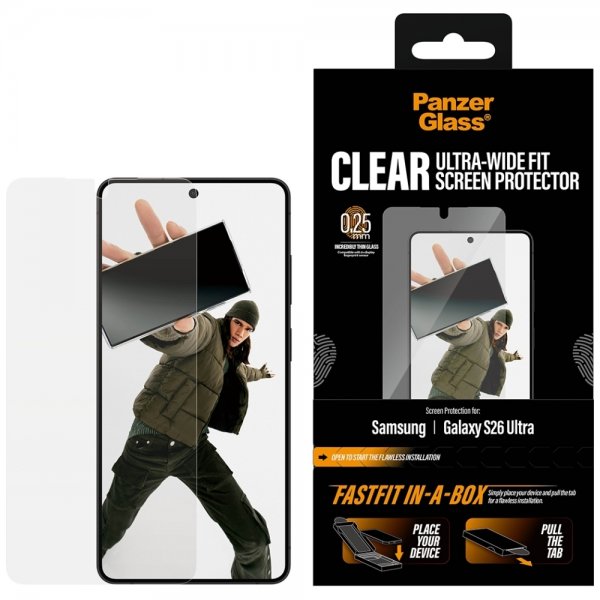 PanzerGlass Samsung Galaxy S26 Ultra Skärmskydd Fastfit In-a-Box