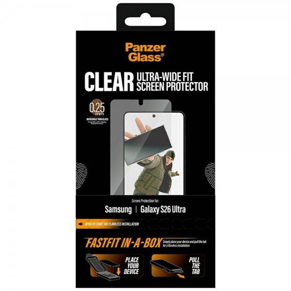 PanzerGlass Samsung Galaxy S26 Ultra Skärmskydd Fastfit In-a-Box