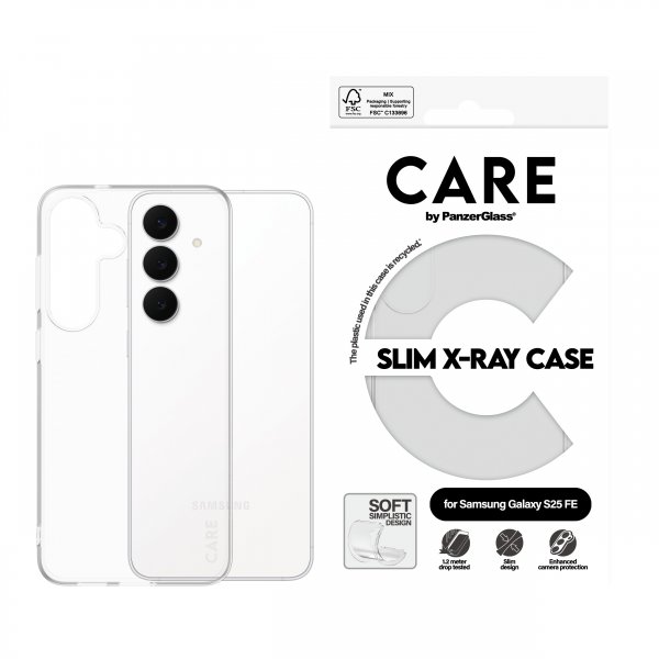 CARE by PanzerGlass Samsung Galaxy S25 FE Skal Slim X-Ray Transparent