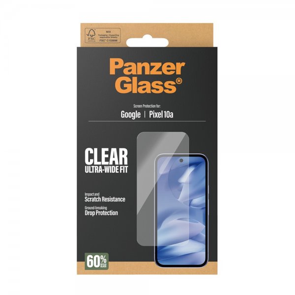 PanzerGlass Google Pixel 10a Skärmskydd Ultra-Wide Fit