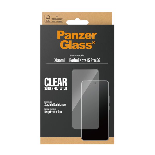 PanzerGlass Xiaomi Redmi Note 15 Pro 5G Skärmskydd Ultra-Wide Fit