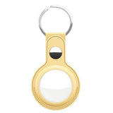 KeyBudz AirTag Hållare Läder 2-pack Gul