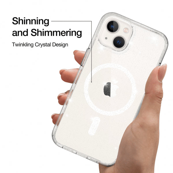 Just Mobile iPhone 14 Skal TENC BlingBling MagSafe Transparent