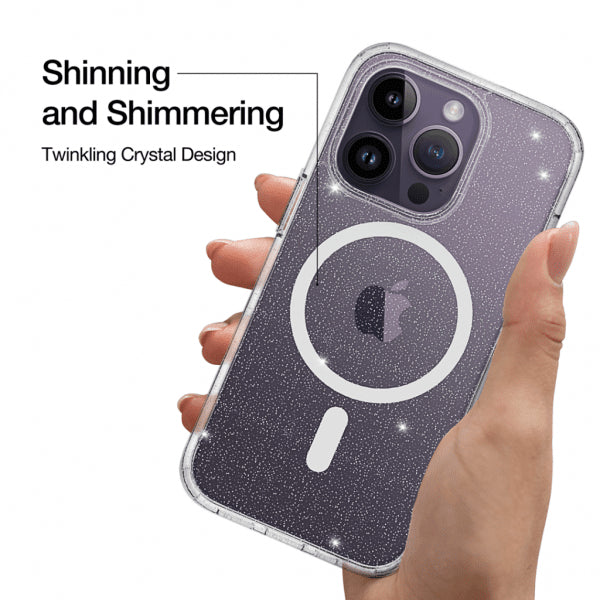 Just Mobile iPhone 14 Pro Skal TENC BlingBling MagSafe Transparent