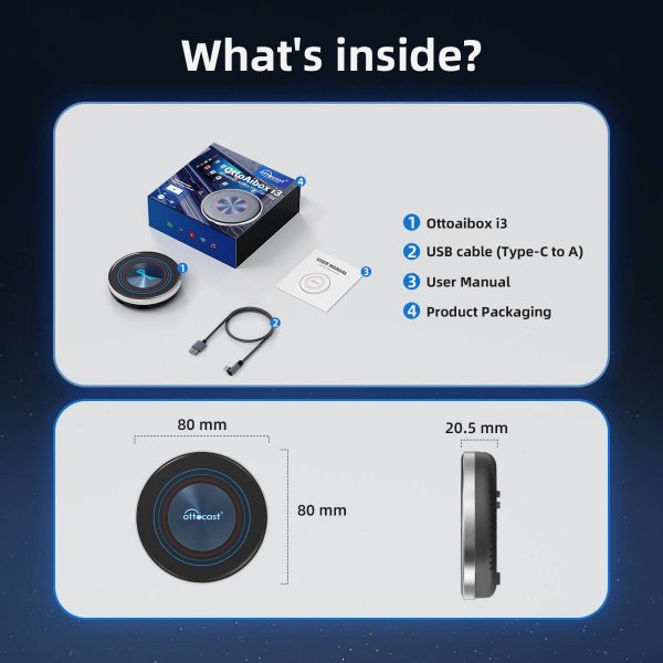 Ottocast Aibox i3 Apple CarPlay/Android Auto AI Box till BMW