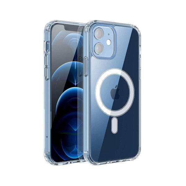 iPhone 12 Mini Skal TPU MagSafe Stöttåligt Transparent