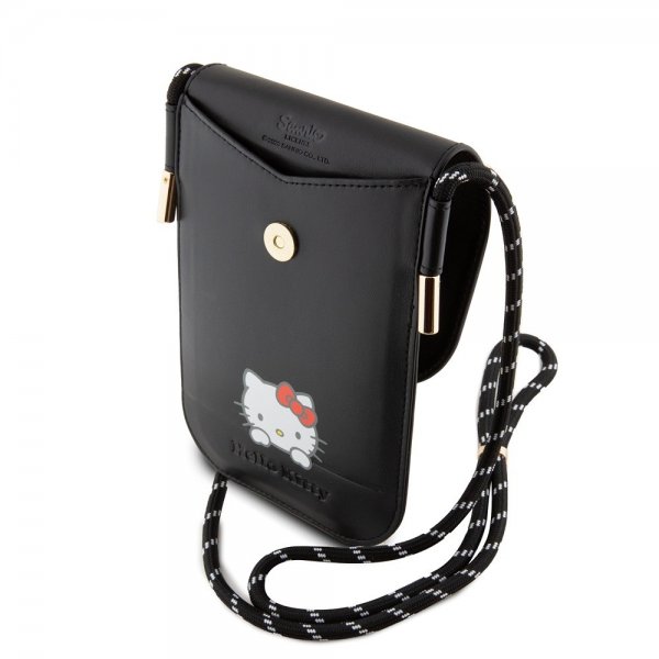 Hello Kitty Phone Bag Smooth Svart
