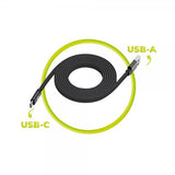 Mobile Origin Platt Kabel Magnetisk USB-A till USB-C 1m Svart