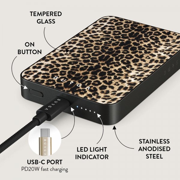 Burga Powerbank MagSafe 5000 mAh Player Metallgrå