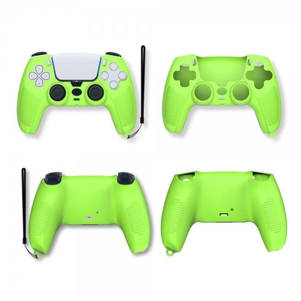PlayStation 5 DualSense Kontroll Skal med Strap Limegrön