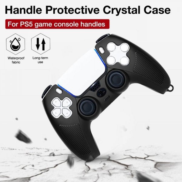 PlayStation 5 DualSense Kontroll Skal med Strap Svart