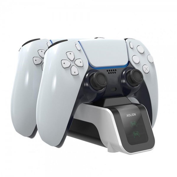 Aolion PlayStation 5 DualSense Kontroll Dubbel Laddningsdocka