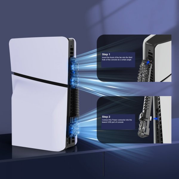 JYS PlayStation 5 Slim Kylningsfläkt RGB