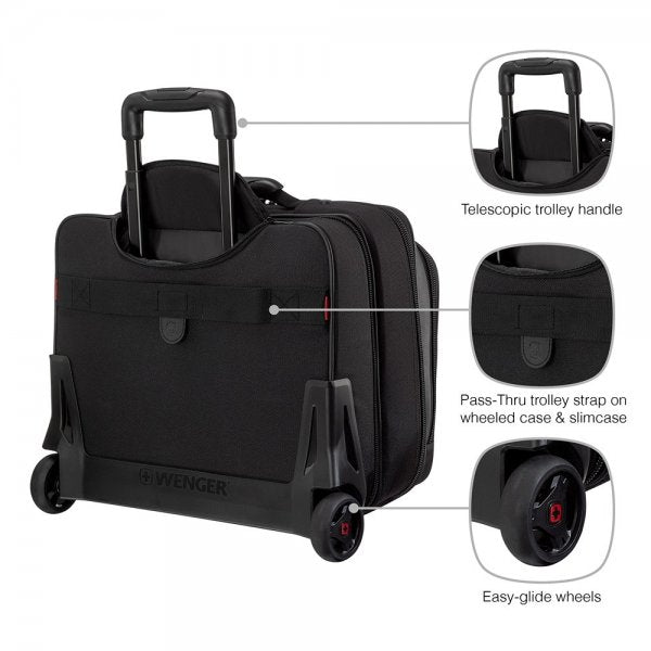 Wenger Potomac Double Gusset 15.4" Business Trolley Svart