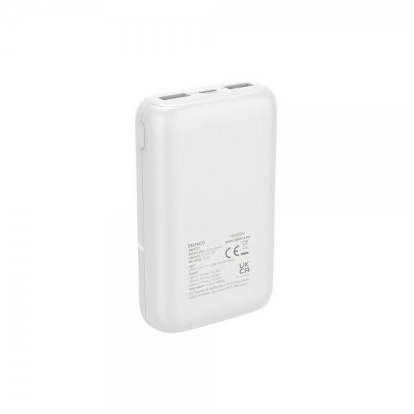 Deltaco Powerbank 10 000 mAh Vit