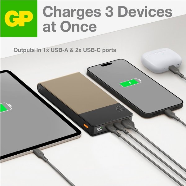 GP Powerbank M2+ 10 000 mAh Beige