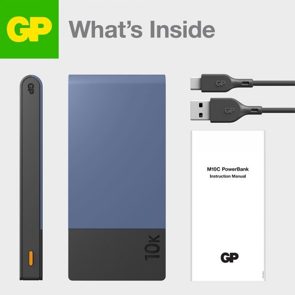 GP Powerbank M2+ 10 000 mAh Blå
