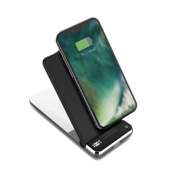 Xqisit Powerbank med Trådlös Laddning Svart