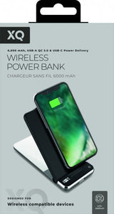 Xqisit Powerbank med Trådlös Laddning Svart