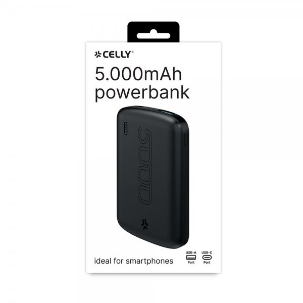 Celly Powerbank PBE EVO 5 000 mAh Svart