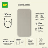 GP Powerbank Plus 10 000 mAh Cream