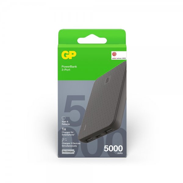 GP Powerbank Plus 5000 mAh Svart