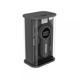 Deltaco Powerbank Transparent 10 000 mAh Fast Charge Svart